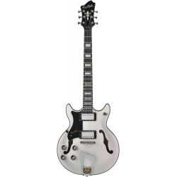 HAGSTROM ELEC. GUITAR. ALVAR - LEFT HANDED - SWEDISH FROST