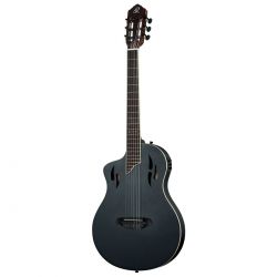 ORTEGA TOURPLAYER GUITAR, LEFTHAND, SPRUCE TOP, BLACK,BAG