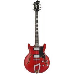 HAGSTROM ELEC. GUITAR. ALVAR - WILD CHERRY TRANSPARENT, CON
