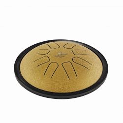 SONIC ENERGY 7 SMALL STEEL TONGUE DRUM, 8 NOTES, GOLD SSTD3G