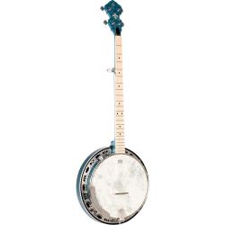 ORTEGA OBJE400TBL 5STR BANJO TRANS BLUE