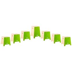 NINO PERCUSSION NINOSET990GR CAJON STACKABLE PACK (7 UDS)
