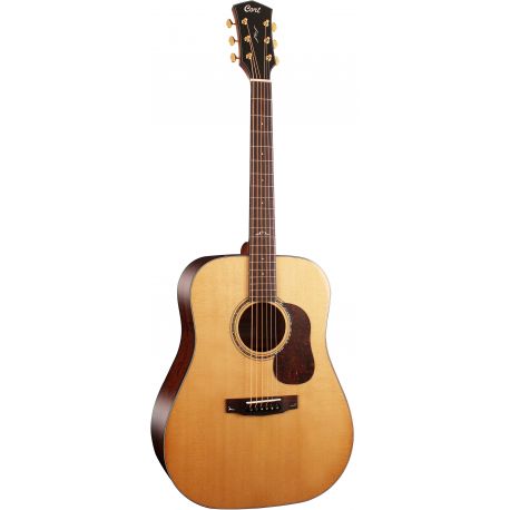 CORT GUIT ACUST GOLD-D6 NAT WCASE