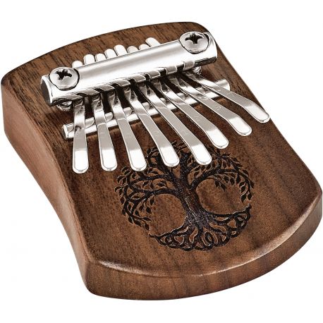 SONIC ENERGY KL801TOL MINI KALIMBA, 8 NOTES, TREE OF LIFE,BLACK